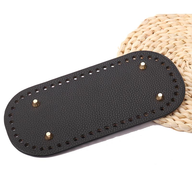 Oval Leather Crochet Bag Base - Hardened Handmade DIY Woven Bag Bottom Plate