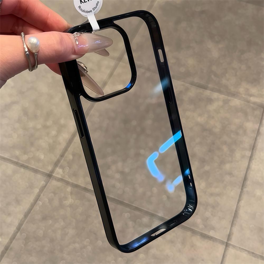 Роскошный прозрачный чехол конфетного цвета для iPhone 17 Air 16 15 14 13 12 Pro Max Plus Прозрачные акриловые бамперные защитные чехлы-накладки
