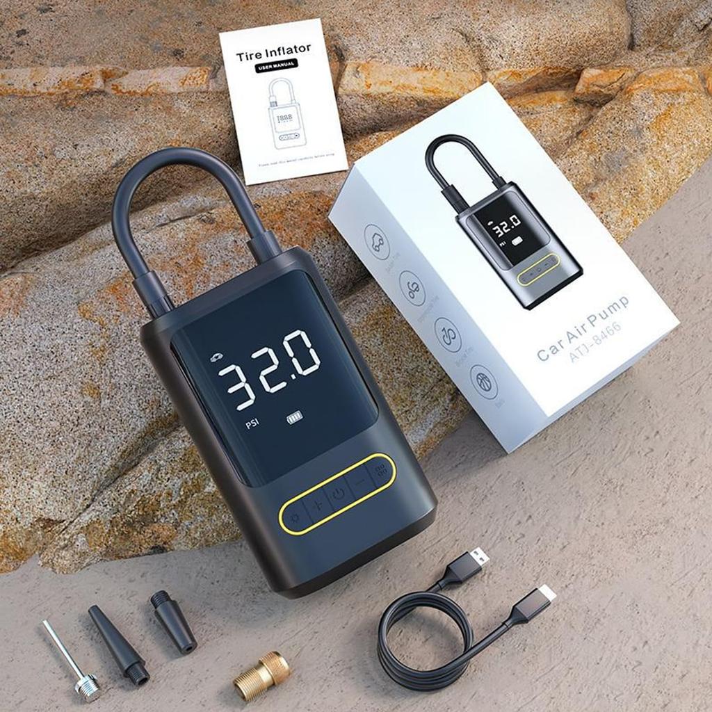 Велосипедный воздух новейший беспроводной воздух автоматический воздушный насос может быть совместим со всеми просто нажмите перезаряжаемый воздух большой экран светодиодный фонарь макс шина