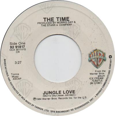 7-дюймовая пластинка TIME - Jungle Love 9291817 Warner Bros. Re 1984 Канада Танцевальная и Электронная Б/У