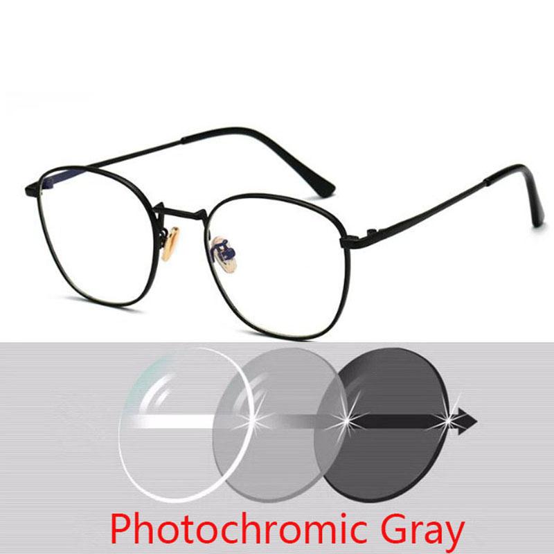 Retro Round Metal Myopia Glasses -1 0 To -6 0 For Women Men Students Square Frame Fashion Eyewear