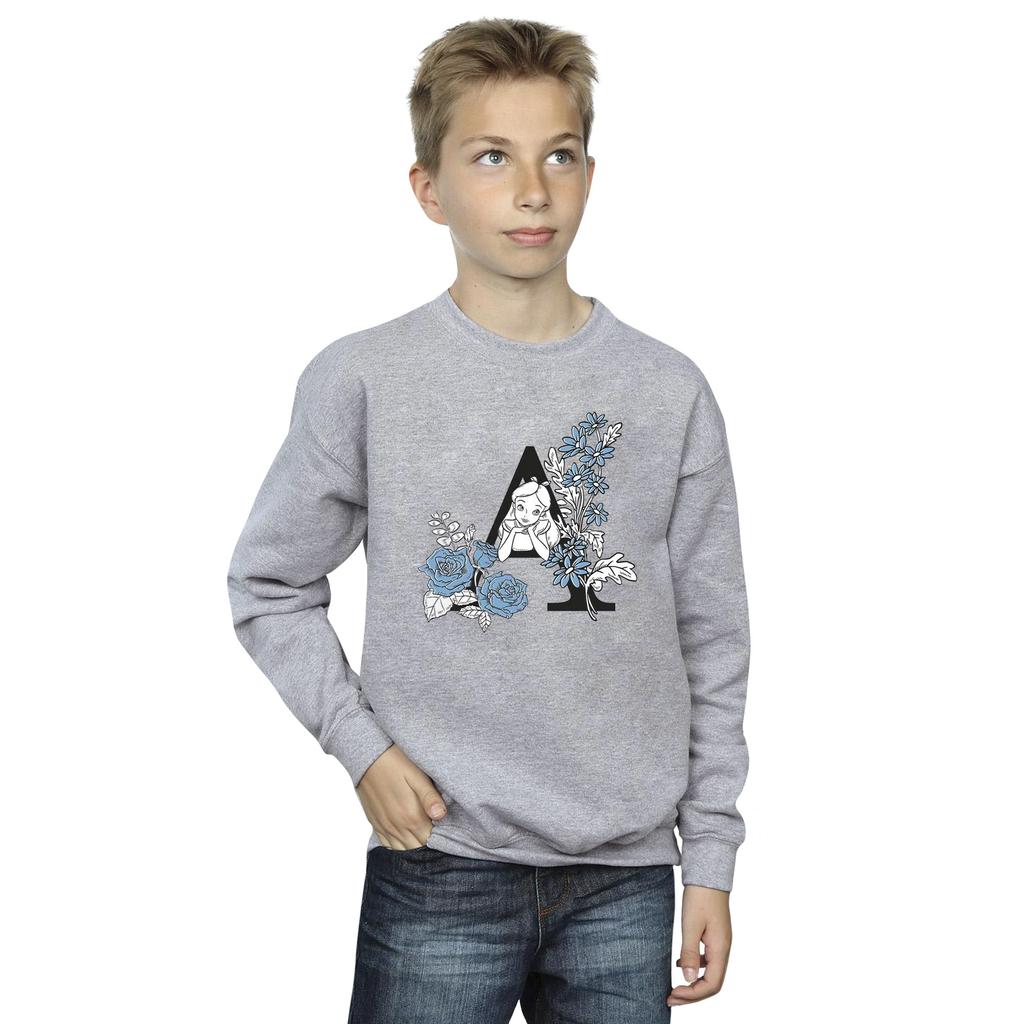 Disney Boys Alice In Wonderland Letter A Sweatshirt