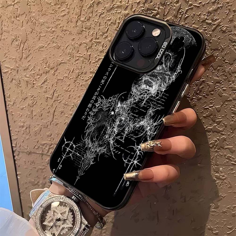 Готический Кибер Сигил Крест Цветной Чехол Для Телефона Для iPhone 17 16 15 14 13 12 11 Pro Max Plus Матовый Чехол