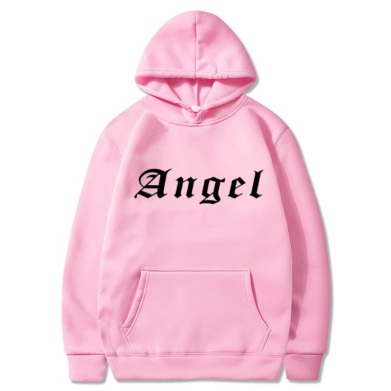 Women Hoodie Pocket Long Sleeve Oversize Angel Printing Women Sweatshirt Autumn Winter Loose Hoodies Letter Styles Hooded