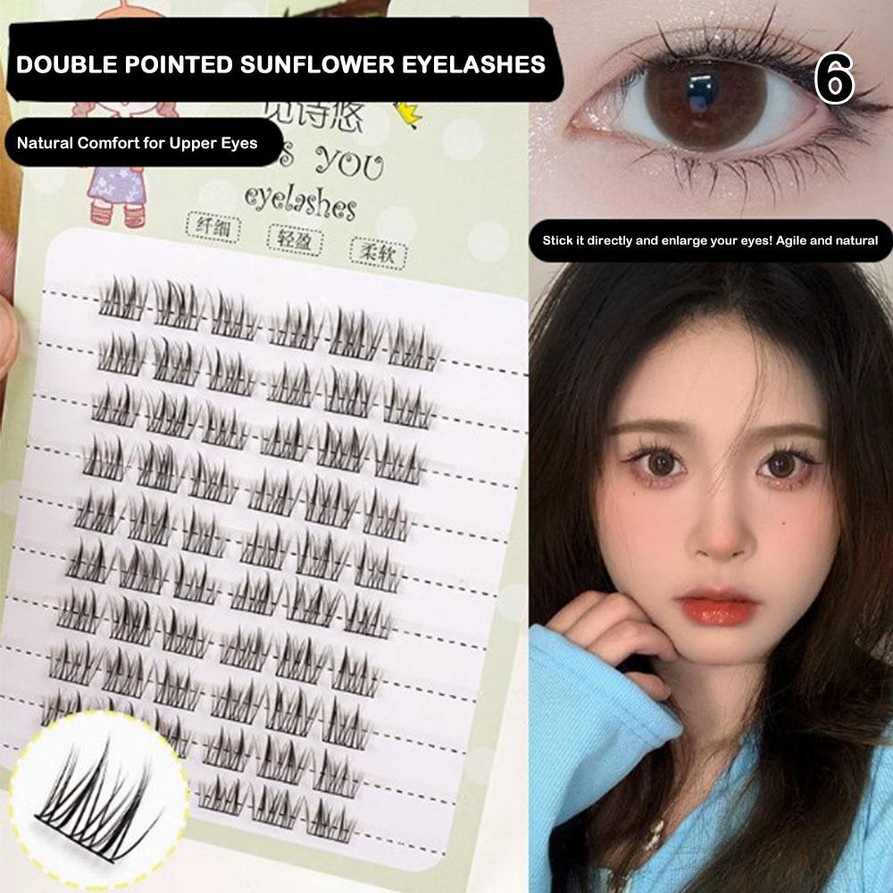 10 рядов накладных ресниц имитация феи аниме ресницы новые натуральные ресницы манга