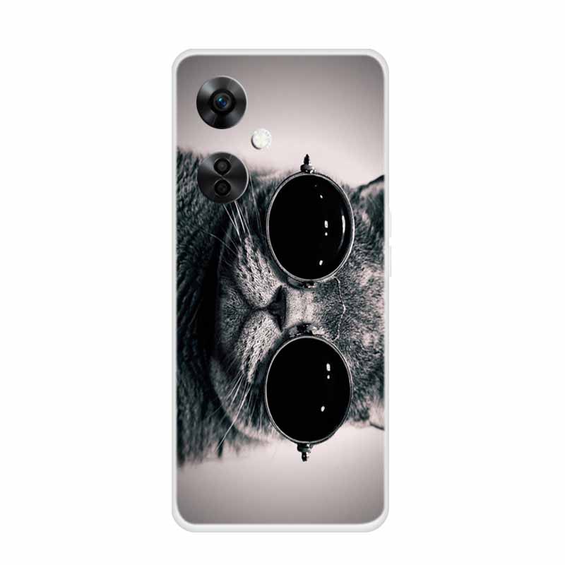 For OnePlus Nord CE 3 Lite 5G Cases Wolf Clear Soft TPU Silicone Phone Cover For One Plus Nord CE 3 5G Case Transparent Etui