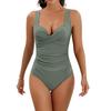 European & American Plus Size One-Piece Swimsuit for Women