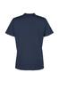 Women's Style Plus Size White Navy Blue Ribbed Collar Boyfriend Knitted T-shirt