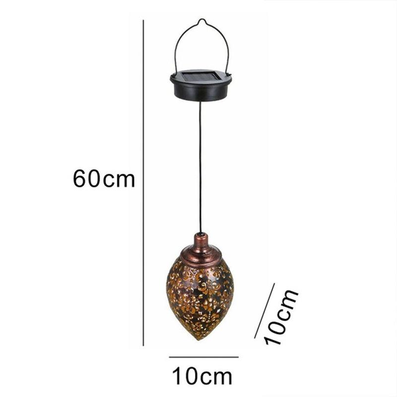 Solar Garden Light LED Garden Lamp Outdoor Rainproof Solar Water Drop Rugby Chandelier Garden Lawn Terrace Decoration