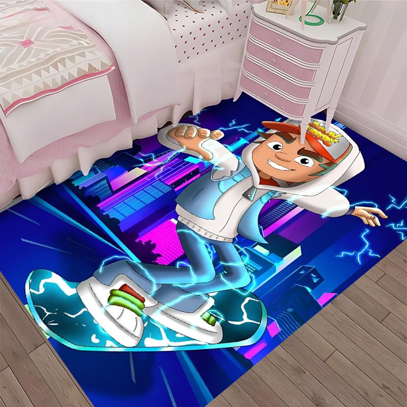 Ковер с принтом Subway Surfers, Коврик для офисного кресла, Гостиной, Спальни, Кухни. Декор, Подарки.