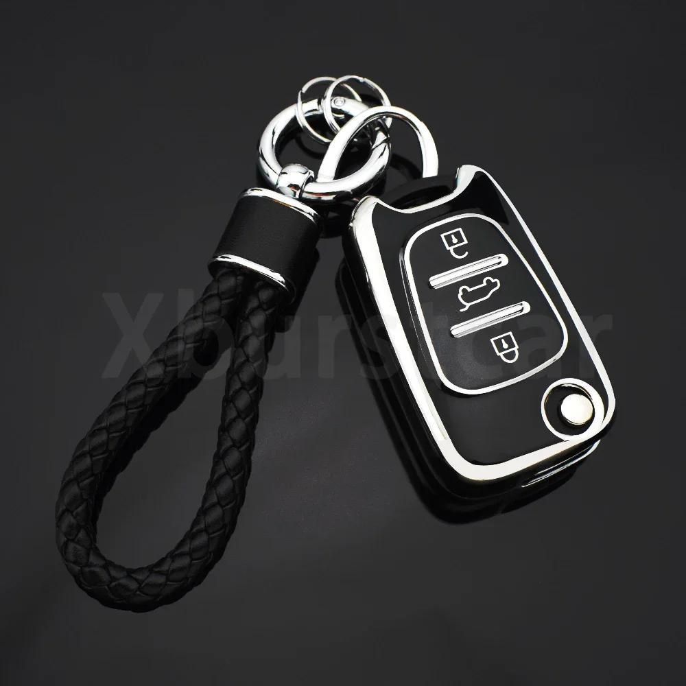 Подходит для Hyundai I20 I30 Ix20 Ix35 Elantra Accent Мягкий ТПУ Автомобильный Чехол-Крышка для Складного Ключа Защитный Корпус для Автомобильного Брелока Автомобильный Интерьер