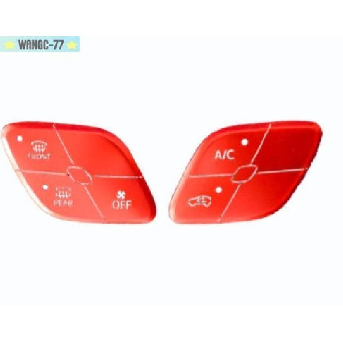Red Aluminum Central Console AC Button Cover Trim For Toyota C-HR CHR 2018-