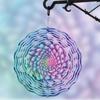 Vibrant 10 Inch Hanging Wind Spinner for Garden Balcony Decor with 360 Rotating Hook Elegant Swirling Design In Pink Blue Purple Green