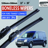 For Ford Transit Connect 2005-2013 Car Windshield Wiper U-type Soft Rubber Frameless Bracketless Car Wipers 22"+20"