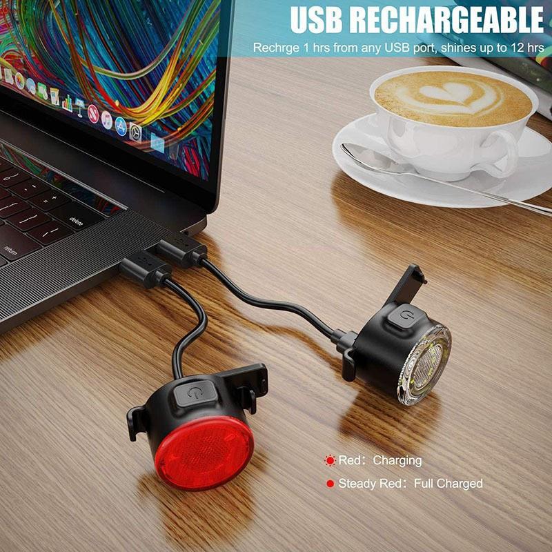 1 шт., мини-задний фонарь для велосипеда, портативный USB-перезаряжаемый велосипедный фонарь, передний хвостовой предупредительный световой сигнал безопасности