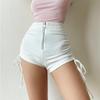 Шорты с высокой талией для женщин, облегающие шорты на молнии, стиль горячей девушки, сексуальные эластичные шорты, повседневная женская одежда