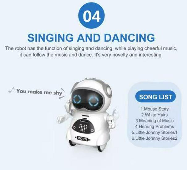 Cross-Border Children's Smart Voice Mini Robot - English Version