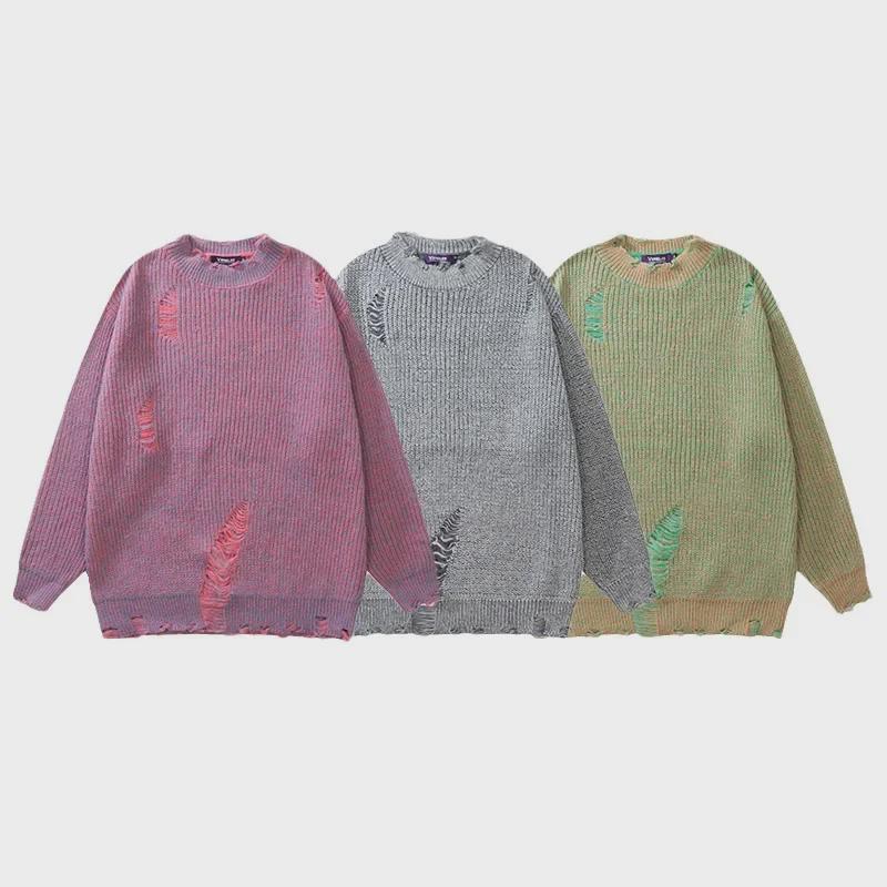 Унисекс вязаный свитер: Трендовый свободный крой для весны и осени