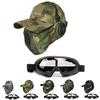 Airsoft Face Guard, Goggles, Hat, and Protector Mask Set with Mesh Ear Protection, 3-Band Design, Stable, Fog-Free, Breathable, Lightweight, Windproof