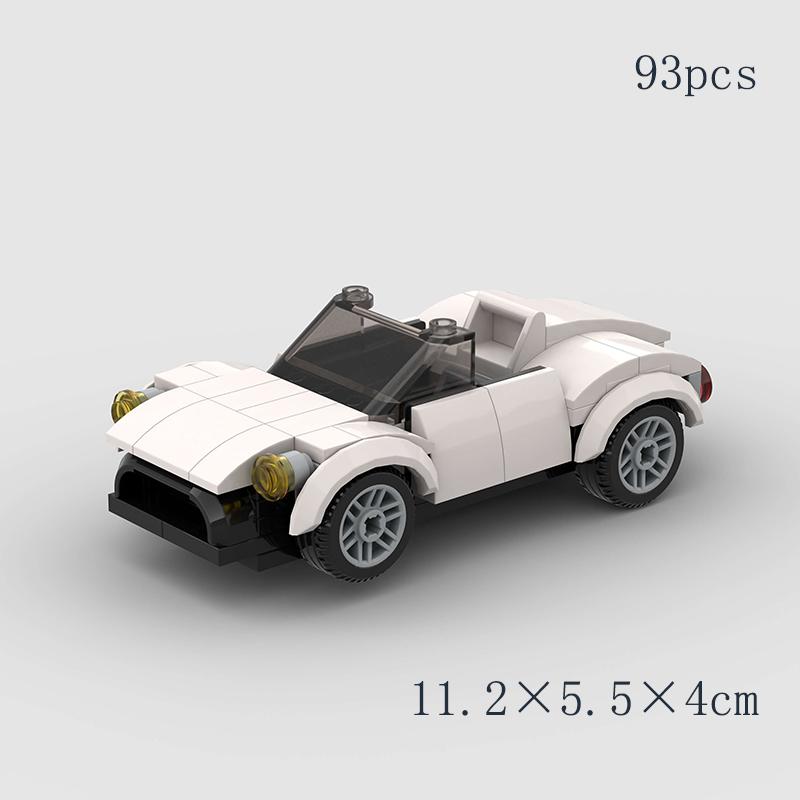 City Speed Convertible MOC Old Car Super Race Vehicle Model Building Block Racing Brick Technical Christmas Gift Rally Sport Toys