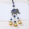 Turkish Blue Evil Eye with Lucky Elephant Amulet Home Office Hanging Ornament for Protection and Bless
