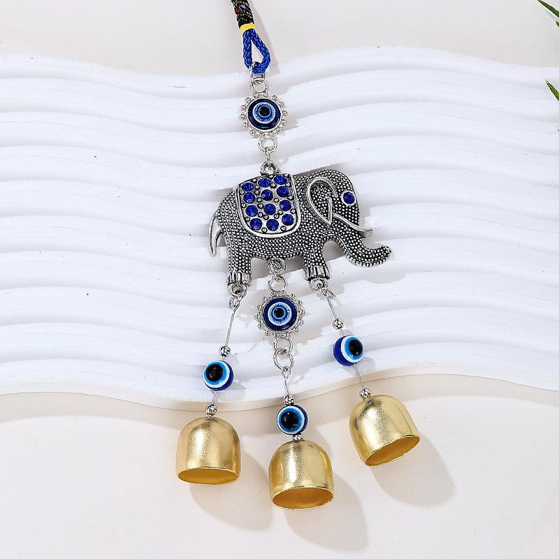 Турецкий синий дурной глаз с амулетом в виде слона, приносящим удачу, украшение для домашнего офиса для защиты и благословения