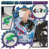 3D Printed Dragon Figurine Model with Detailed Spikes and Textured Body Realistic Design Collectible Display Piece for Home Office Decoration