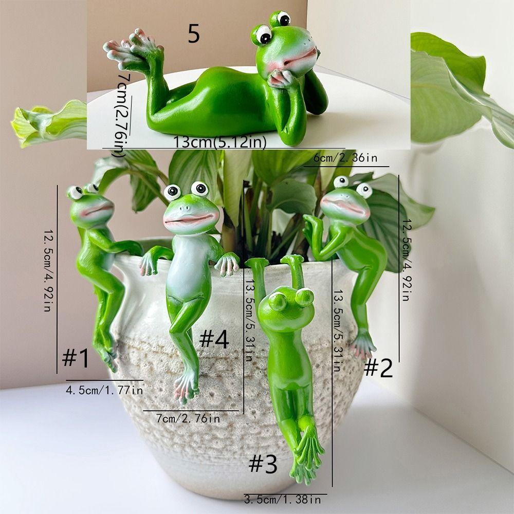 Милый лягушонок, подвесной цветочный горшок, мультяшная статуэтка животного, креативные фигурки лазающих лягушек, кашпо
