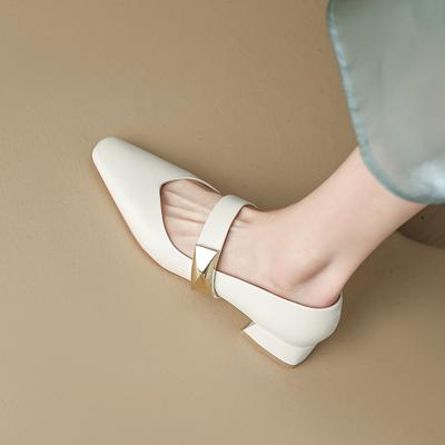 Шанси, очень удобные в носке~ Женские туфли Мэри Джейн с квадратным носком, на универсальном среднем толстом каблуке, новинка весны 2025 года