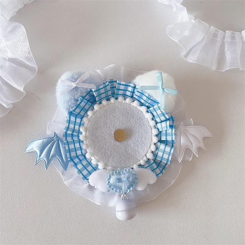 Diy Handcrafted Lace Anime Badge Holder Badge Base Itabag Pins Photo Display Bracket Ribbon Decoration For Ita Bag Ornament