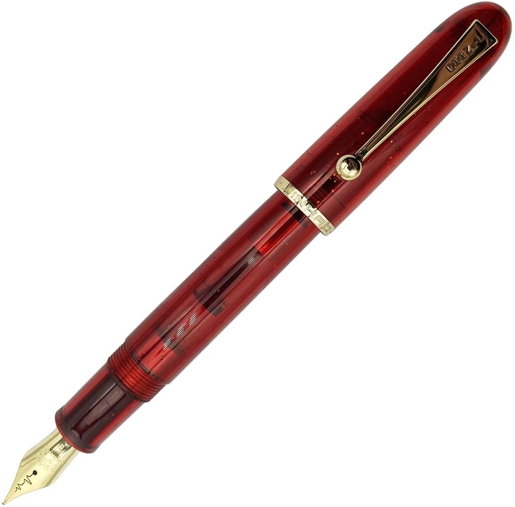 Gullor Acrylic Fountain Heartbeat Transparent Medium Nib Pen, Tip, Red, (0.7mm)
