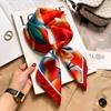 [Complete Works] Black and white simple cashew flower silk scarf premium waist ethnic style waist scarf decorative headscarf scarf workplace