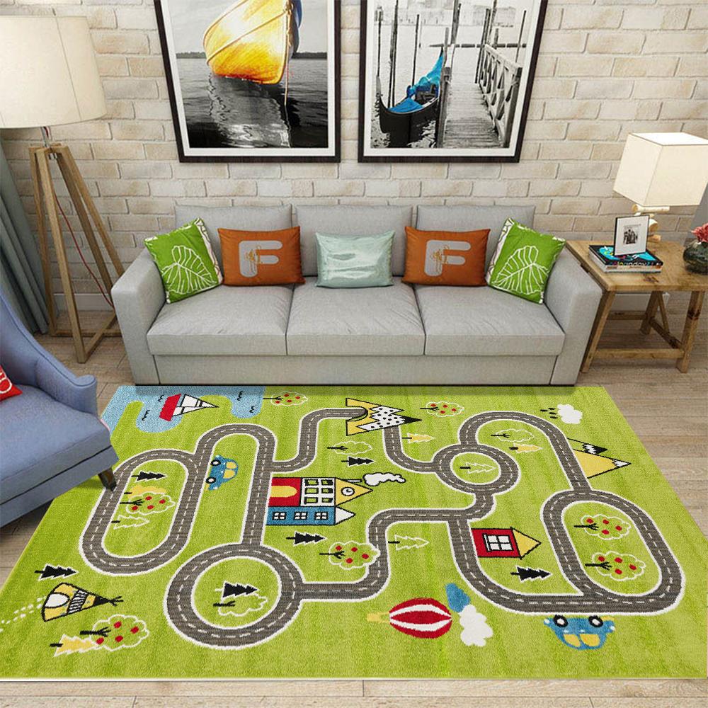Городские коврики для дорожного движения Детские игровые ковры Спальни Гостиные Теплые и нескользящие коврики Домашний декор Ковер