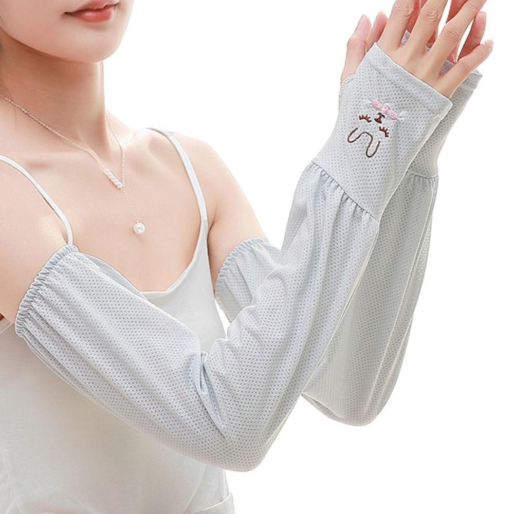 Rabbit Sunscreen Sleeve UV Protection Sun Protection Cover Thin Ice Silk Sleeves  Cycling