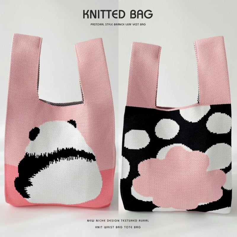 Сумка-жилет Вязаная сумка через плечо Ручная сумка Пригородная сумка-тоут большой вместимости