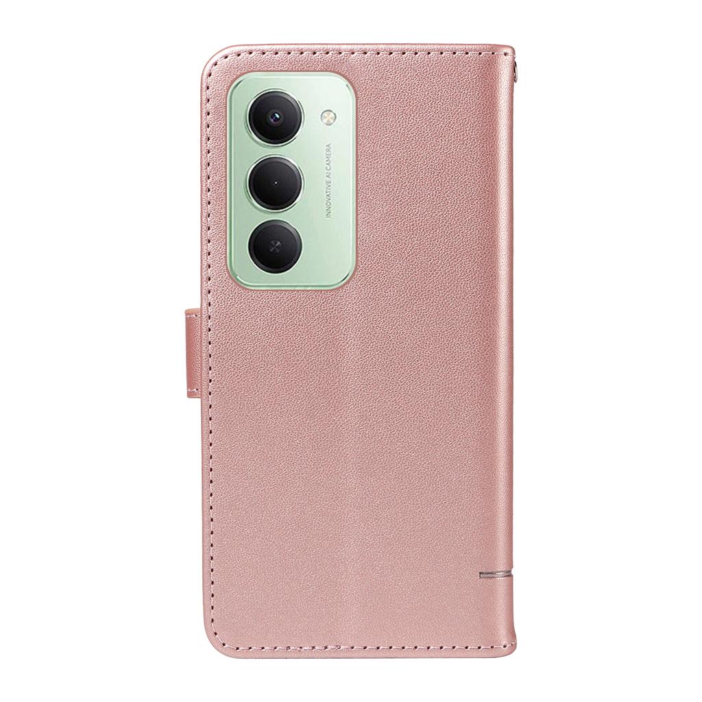 Для Xiaomi Redmi 15 4G (США) (171 мм) Чехол Кошачий узор Тиснение Кожаный Чехол для телефона с ремешком на запястье