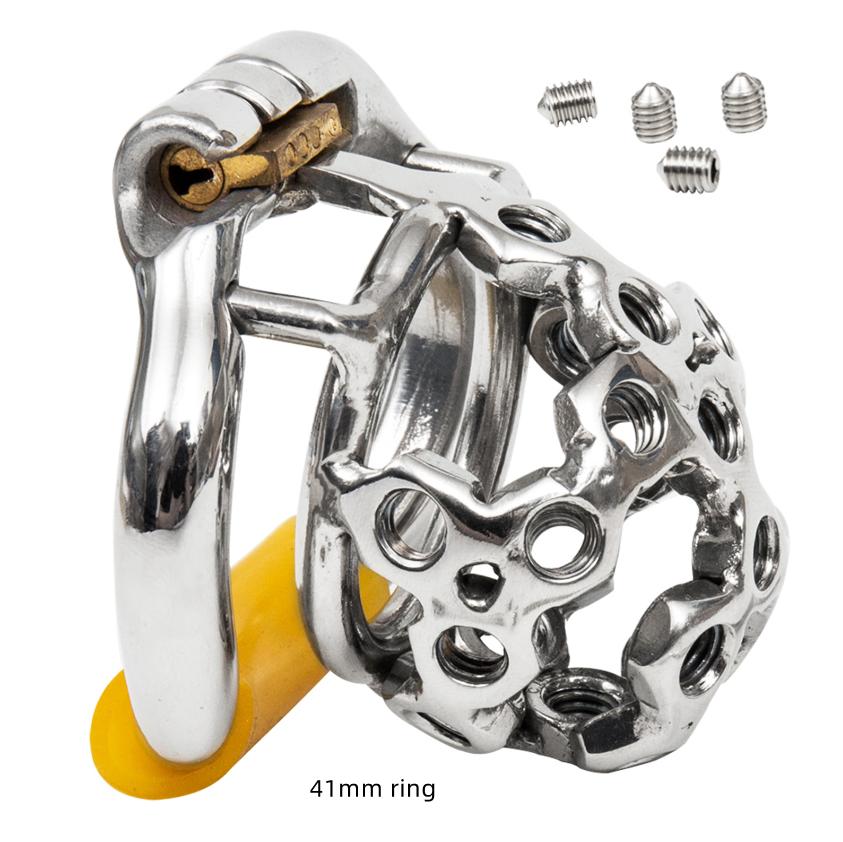 Эргономичное мужское устройство целомудрия Stealth Lock из нержавеющей стали, клетка для члена, замок для пениса, кольцо для члена, пояс верности, S061