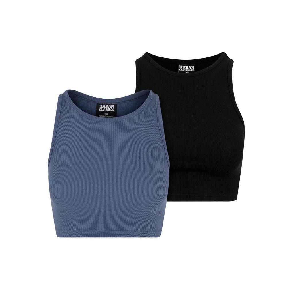 Urban Classics Womens/Ladies Ribbed Crop Top (Pack of 2)