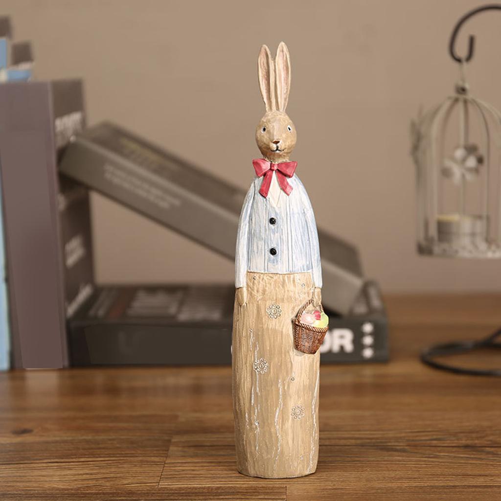Украшение кроличьей елки, деревянное украшение, пасхальное украшение, подходящее для весеннего украшения обеденного стола в помещении