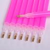 Nail Art Accessories Useful Nail Art Rhinestones Pen Acrylic Pink 13 Cm 10 Pcs