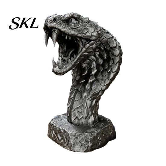 Adult Stress Relief Gadgets 3D Printed Snake Figurine, Realistic Serpent Sculpture, Nature Learning Toys Desk Decor, Educational Wildlife Toy for Kids