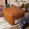 Марокканское кожаное кресло-мешок и подставка для ног