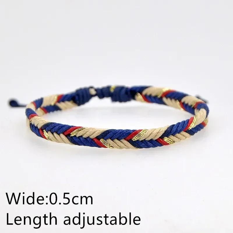 Various colors Lucky Charm Tibetan Bracelets & Bangles For Women Men Handmade Knots Green Rope Amulet Gift Bracelet