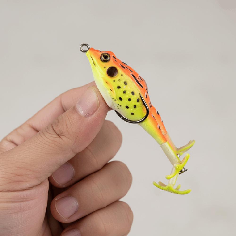 Double Propellers Frog Lure Floating Bait Soft Frog Lure Top Water Lure Bass Fishing
