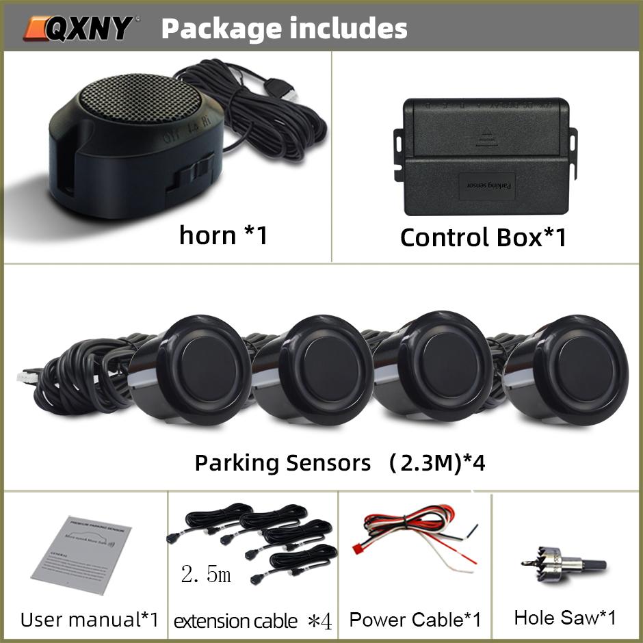 Профессиональный комплект датчиков парковки спереди автомобиля, система помощи водителю парктроника, громкость зуммера, регулируемая, универсальная
