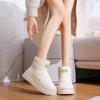 Зимние ботинки на толстой подошве, женские короткие ботинки с меховой отделкой, утолщенные белые хлопковые ботинки