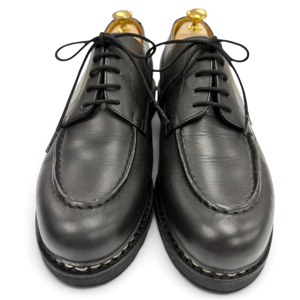 Excellent Paraboot Leather shoes CHAMBORD U-tip lace-up black leather mens 8 Used