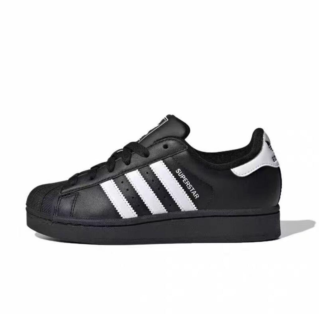 adidas Originals Superstar 2 Устойчивые к истиранию Низкие Скейтбордические кроссовки Унисекс Черный Желтый JI0079( team927-)