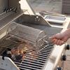 Перекатная корзина для гриля BBQ со съемной ручкой, клетка 360 градусов для вращения на 360 градусов, для пикника, вечеринки, кемпинга на открытом воздухе, сетка из нержавеющей стали