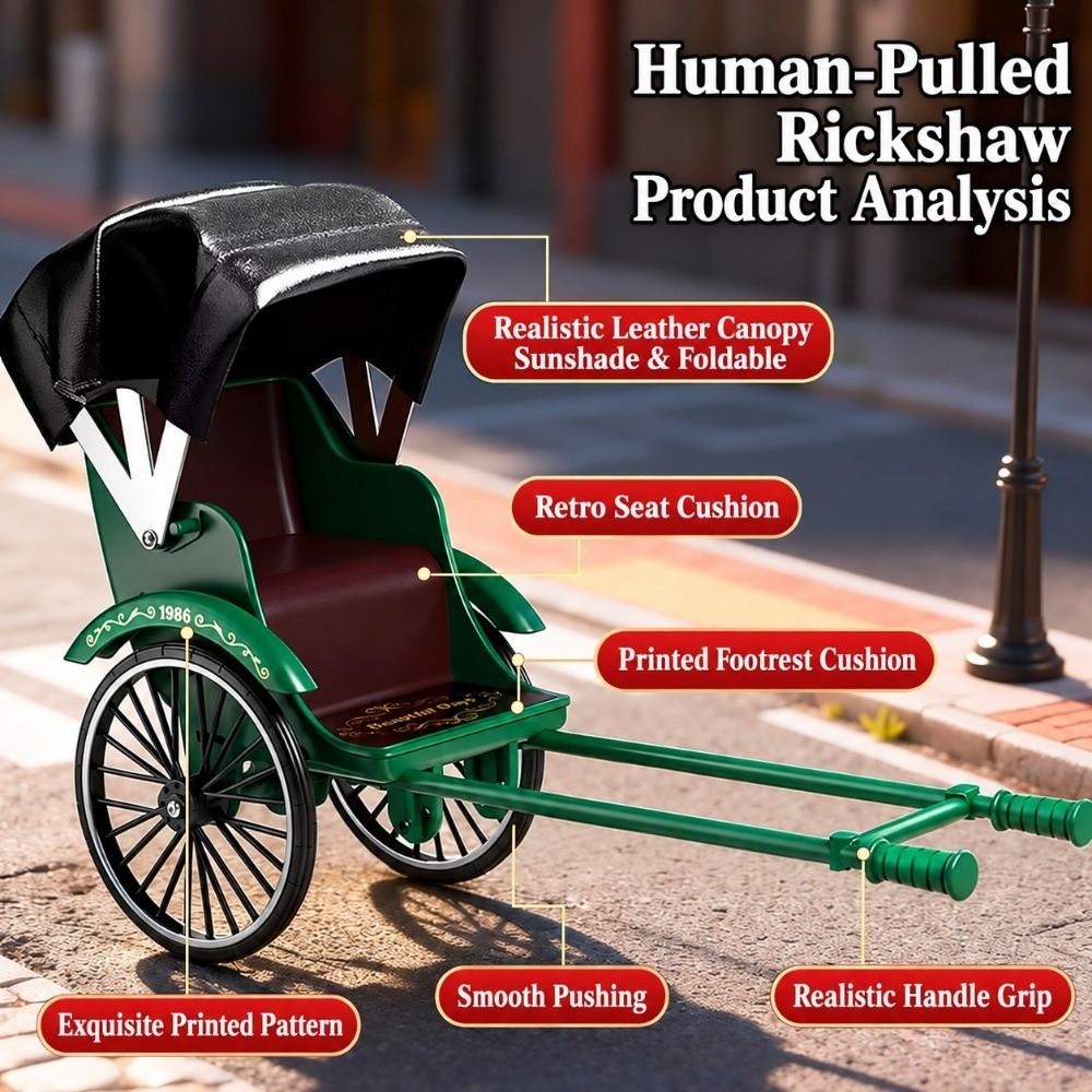 1:10 Scale Tricycle Model Kits Green Black Assembly Bike Model Kit Gift Giving